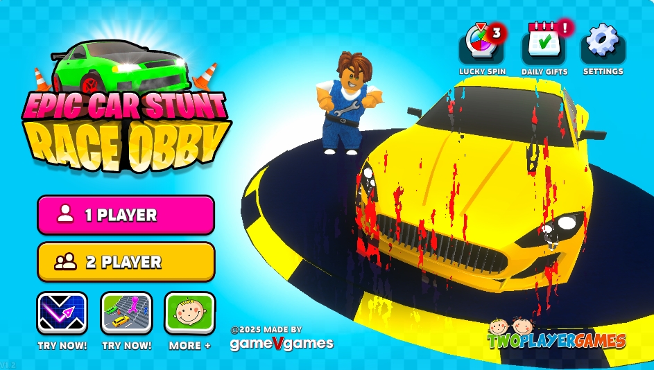 Epic Car Stunt Race Obby Screenshot 2 - Racing Action